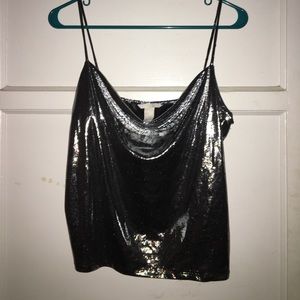 Silver night crop top